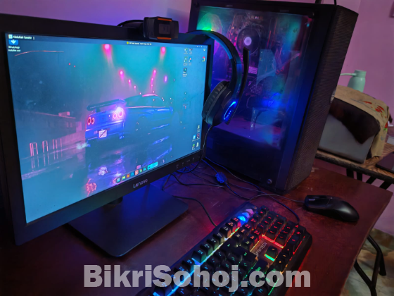 Full RGB Gaming & Work Setup – Ready to Use!
